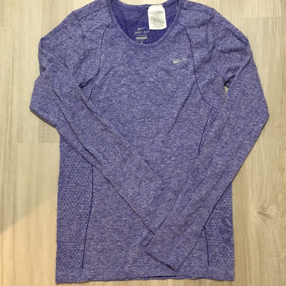 purple dri fit long sleeve